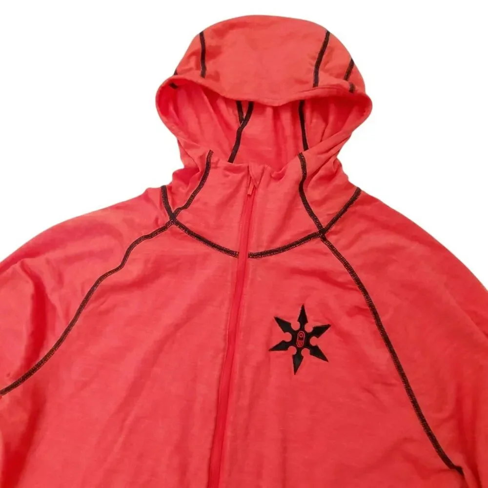 AIRBLASTER Merino Wool Base Layer Ninja Suit Mens Small Red One Piece Hooded
